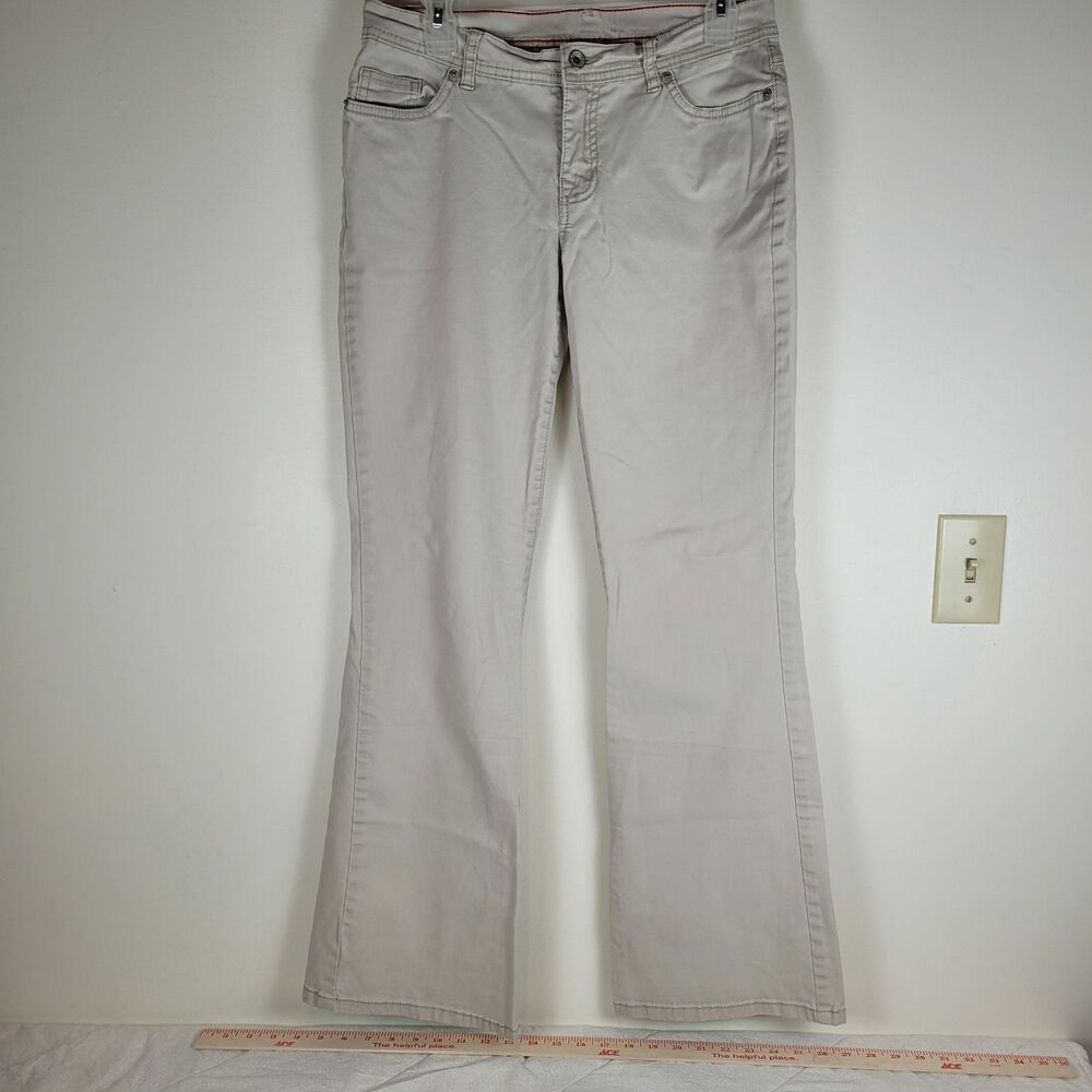 GLO Women’s  Size 9  Vintage Jeans Beige Flare Cotton Blend Long Boot Cut Y2k